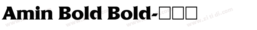 Amin Bold Bold字体转换